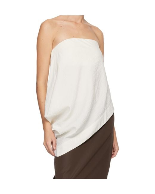 St. Agni White Strapless Top