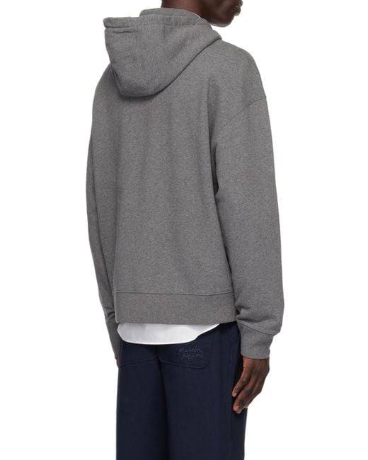 Maison Kitsuné Gray Bold Fox Head Patch Oversize Hoodie for men