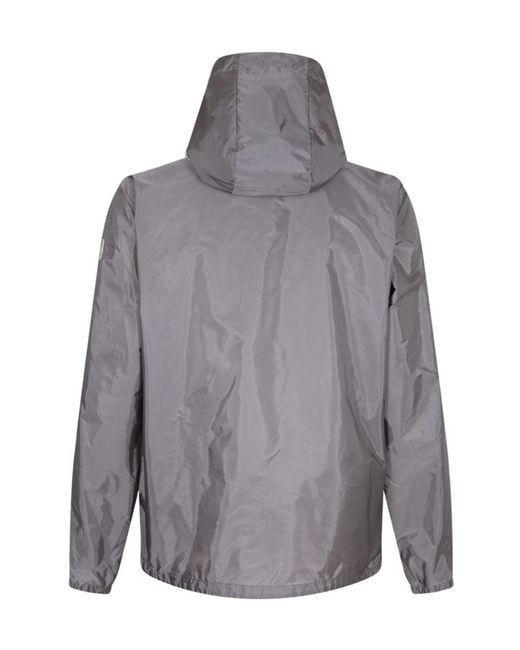 Moncler Gray Logo Waterproof Bomber Jacket for men
