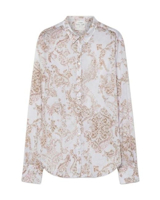 Forte_forte White Floral Print Voile Shirt
