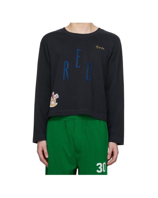 Bode Green Long Sleeve Pullover for men