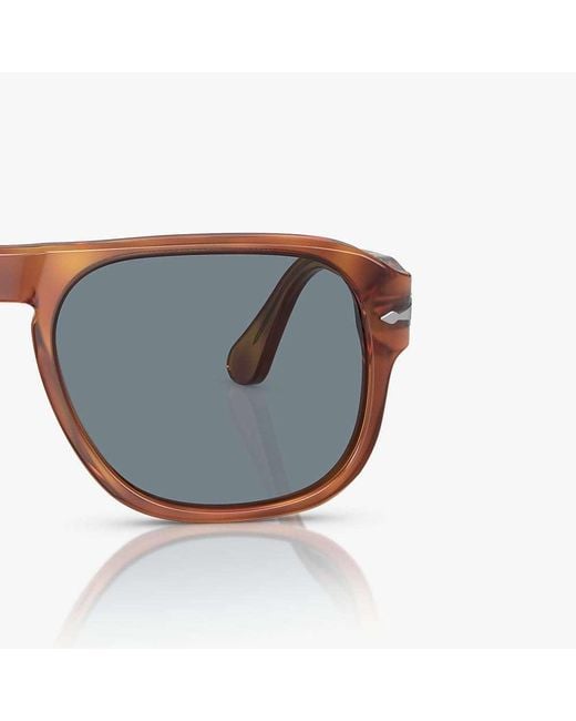Persol White Pilot Frame Sunglasses for men