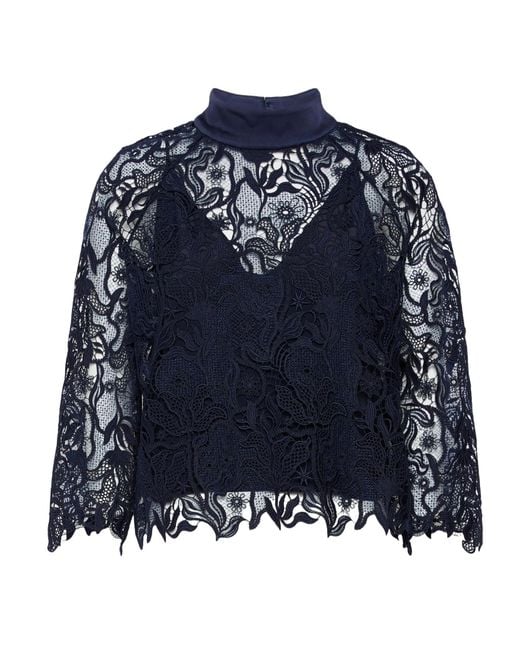 Max Mara Blue Lace Shirt