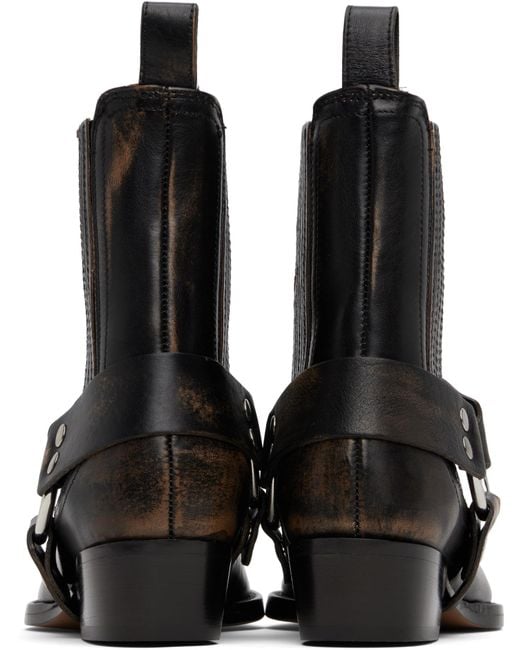 Paris Texas Black 35Mm Helena Strap-Detail Ankle Boot