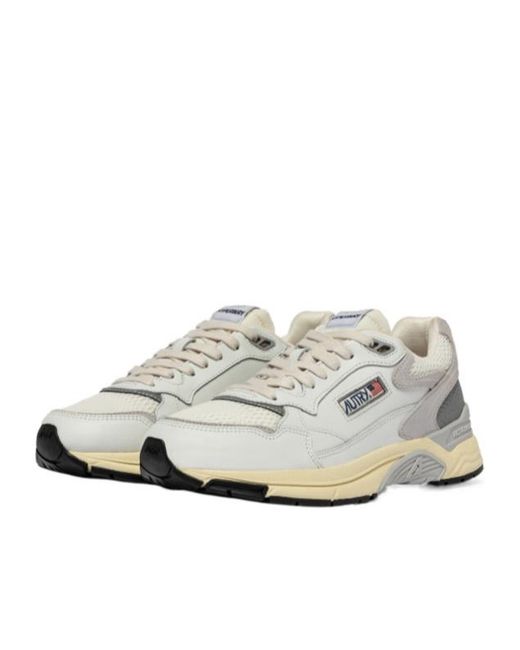 Autry White Hyperway Low-Top Sneakers