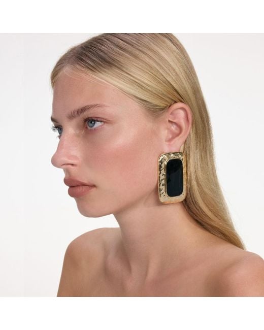 Self-Portrait Blue Large Mottled Earrings