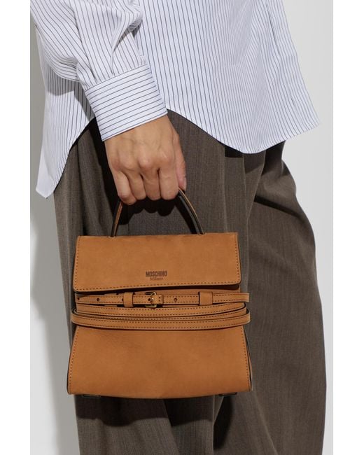 Moschino Brown Tie Me Handbag