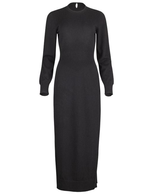 Givenchy Black Knitted Midi Dress
