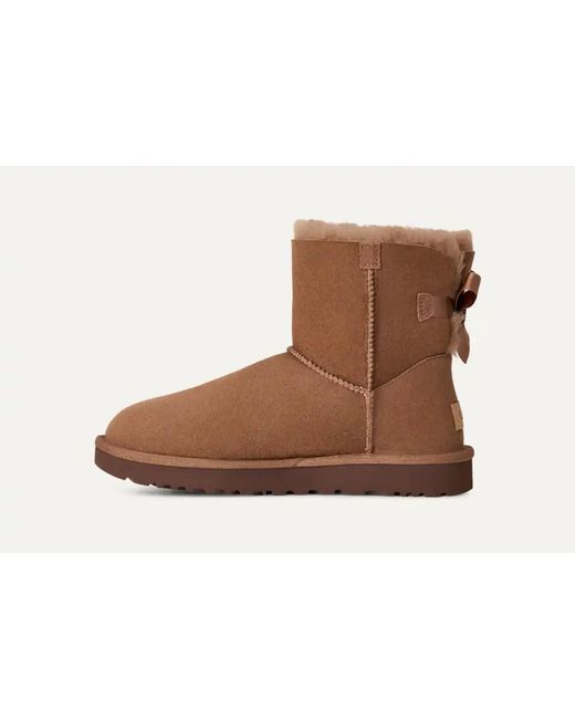 Ugg Brown Mini Bailey Bow Ii Boots