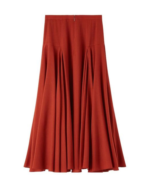 Loro Piana Red Flavia Skirt