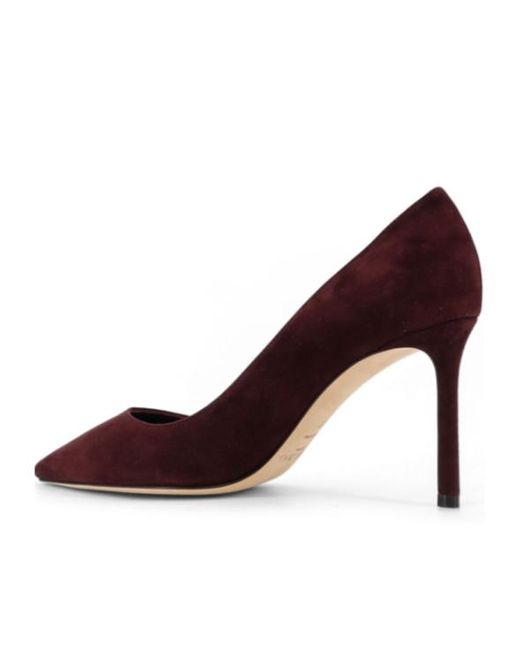 Jimmy Choo Brown 85Mm Romy Pointed-Toe Suede Pumps