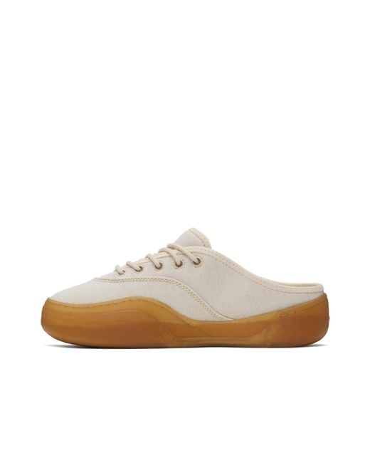 ERL White Low Skate Mule Sneakers With Contrast Sole for men