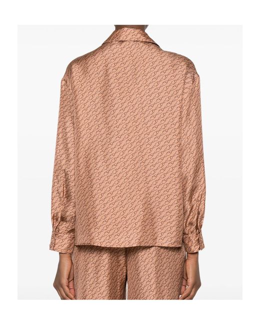 Herno Pink Patterned Collared Shirt