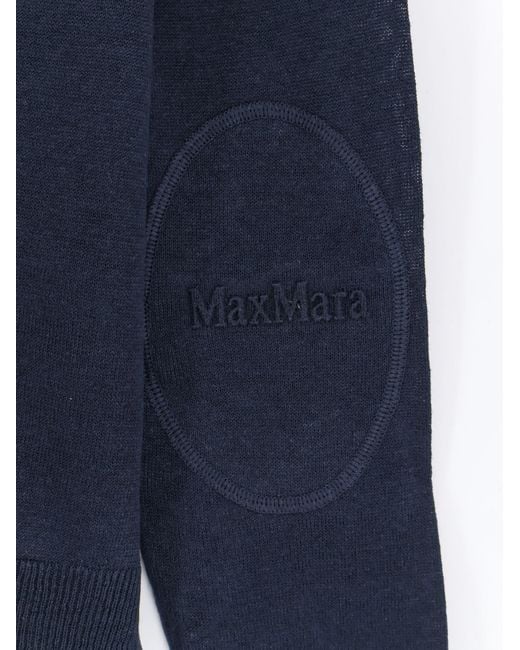 Max Mara Blue Fervore Crewneck Knitted Jumper