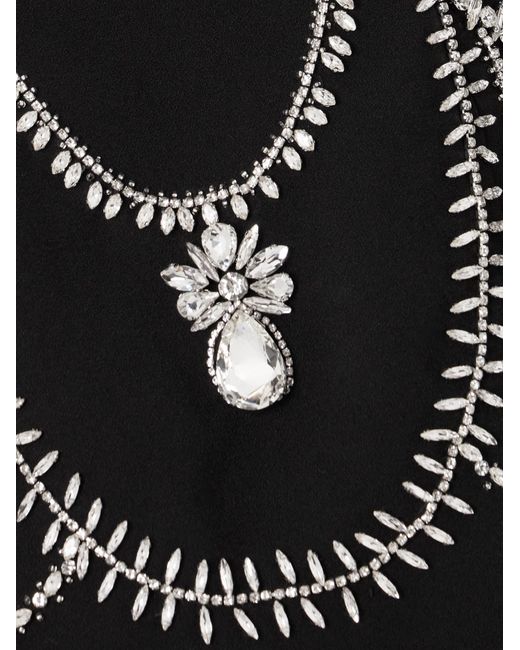 Jonathan Simkhai Black Arta Strapless Crystal-Embellished Cady Mini Dress