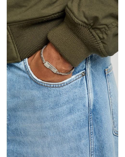 Givenchy Metallic Tape Designer-Engraved Chain Bracelet for men