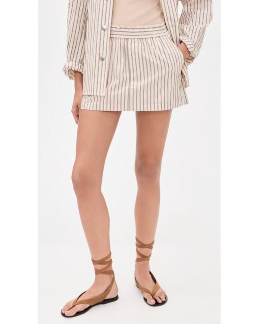 Rag & Bone White Striped Mini Skirt