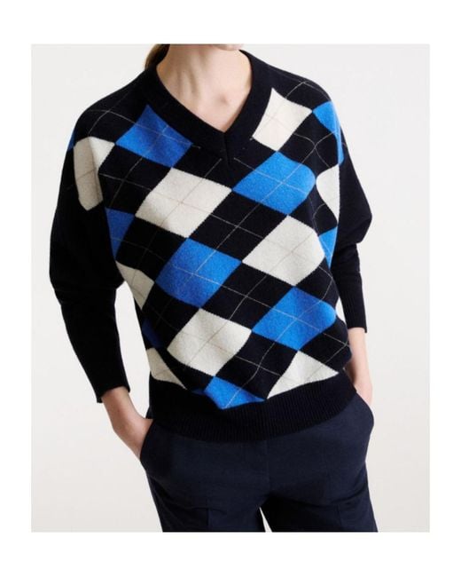 Marella Blue V Neck Jumper