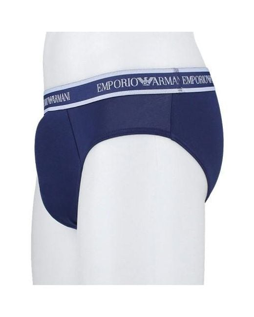 Emporio Armani Blue Logo Underwear Two-Piece Set for men