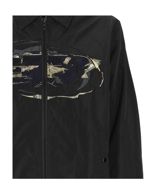 DIESEL Black J-Oachim-D-Padd Jacket for men