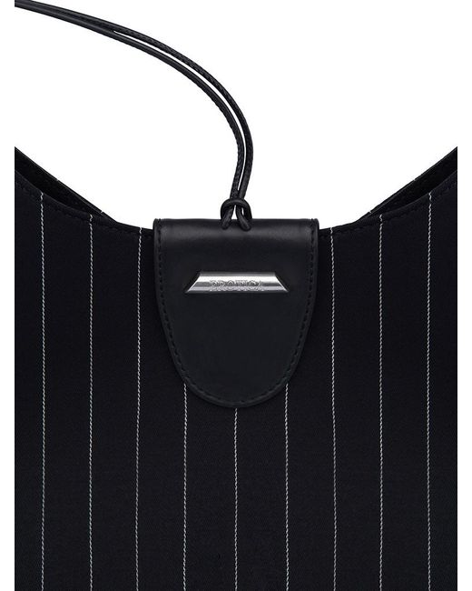 Dondup Black Striped Shoulder Bag