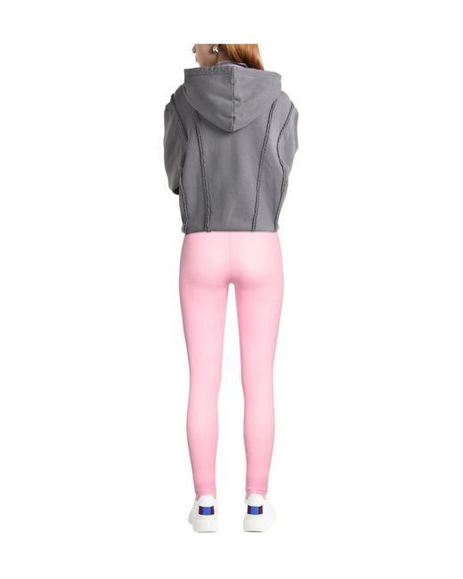 Isabel Marant Pink Solid-Colored Stretch Leggings
