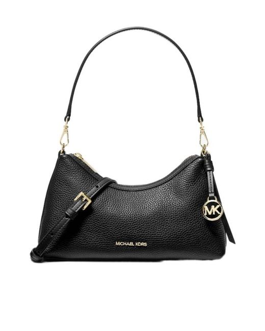 Michael Kors Black Sammy Small Pebbled Leather Convertible Crossbody Bag