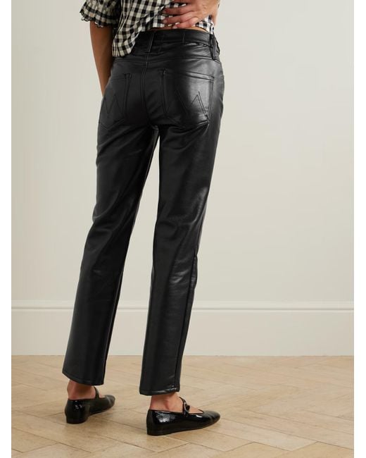 Mother Black Smarty Straight Leg Casual Pants