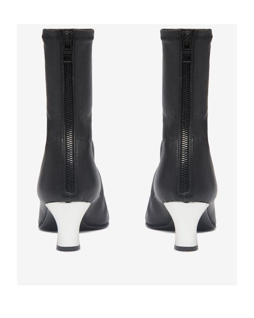 McQueen Black Pointed-Toe Ankle Boots
