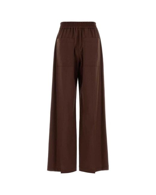 Brunello Cucinelli Brown Elastic Waist Casual Pants