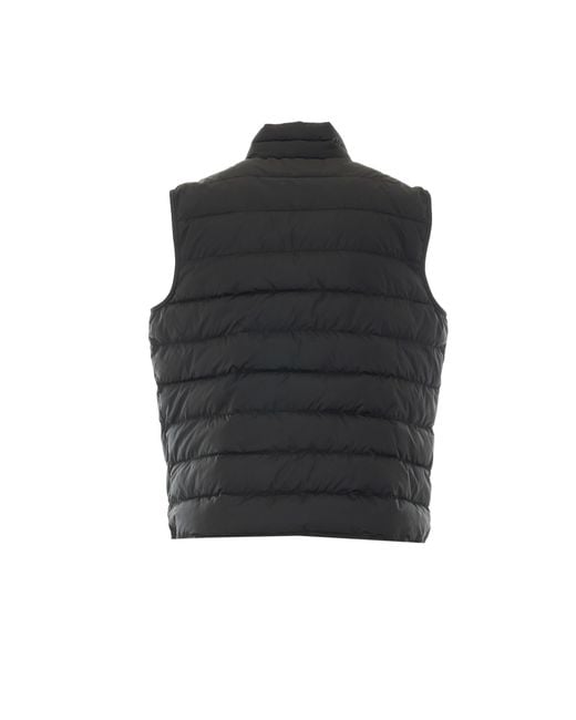 Dolce & Gabbana Black Logo Plate Padded Gilet for men