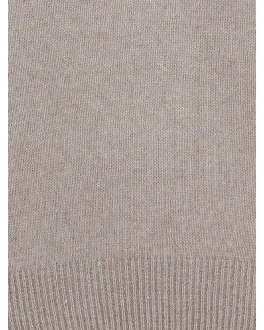 Lisa Yang Brown Veira Ribbed Knit Sweater