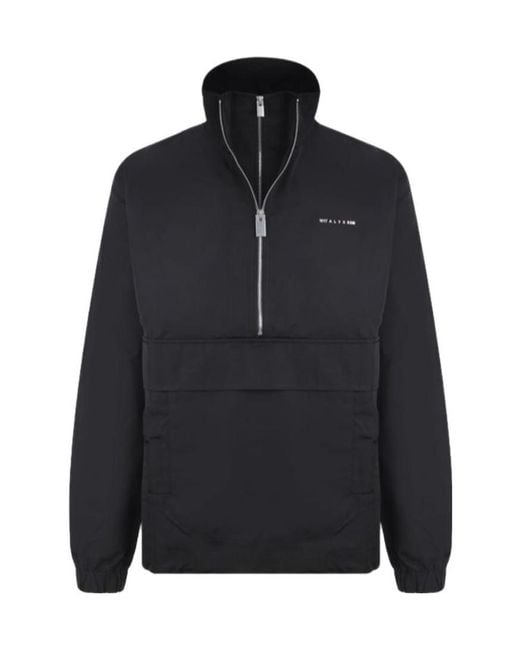 1017 ALYX 9SM Blue Logo Plaque High-Neck Windbreaker for men