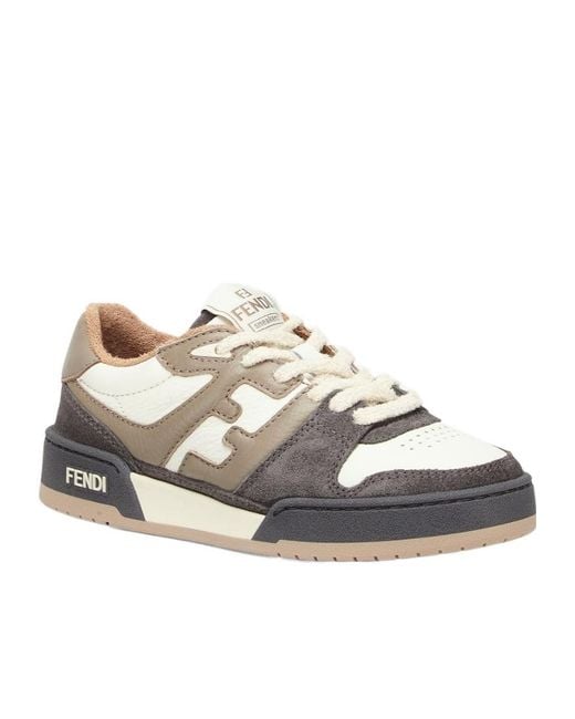 Fendi Multicolor Multicolour Leather Low-Tops