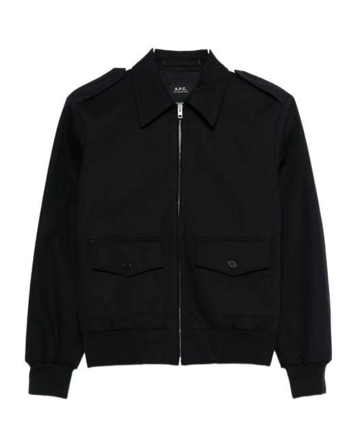 A.P.C. Black Police Flap-Pocket Jacket