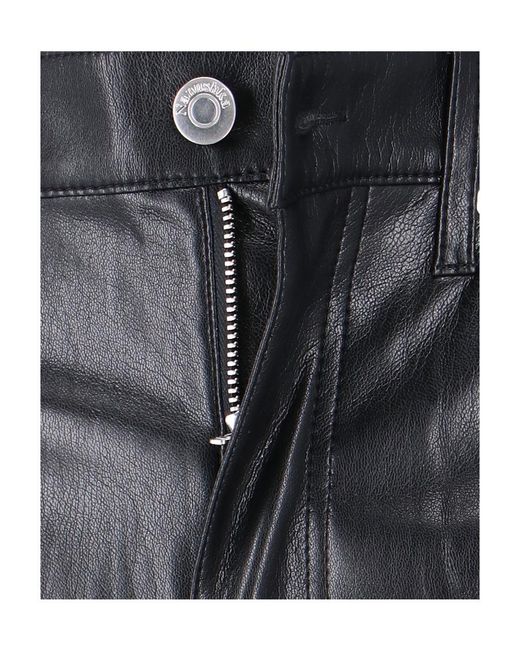 Nanushka Black High-Rise Straight-Leg Pants
