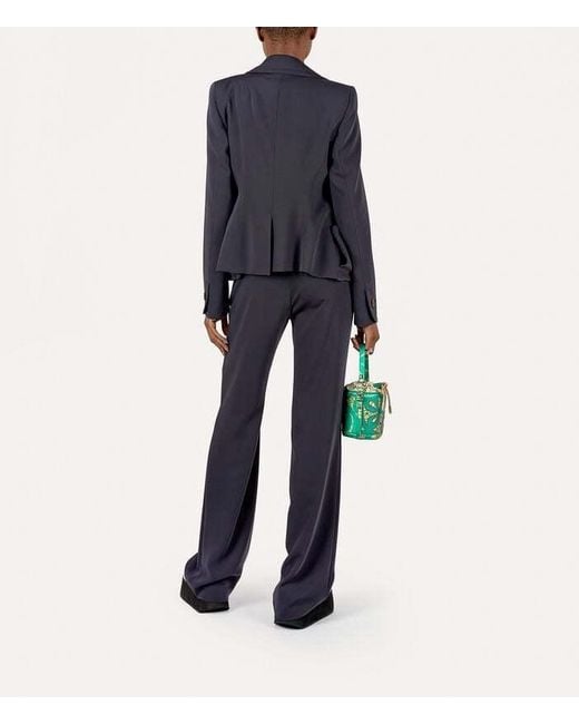 Vivienne Westwood Blue Straight-Leg Tailored Trousers