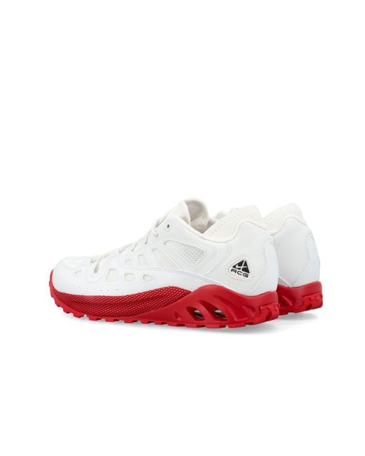 Nike Red Acg Air Exploraid Round-Toe Lace-Up Sneakers for men