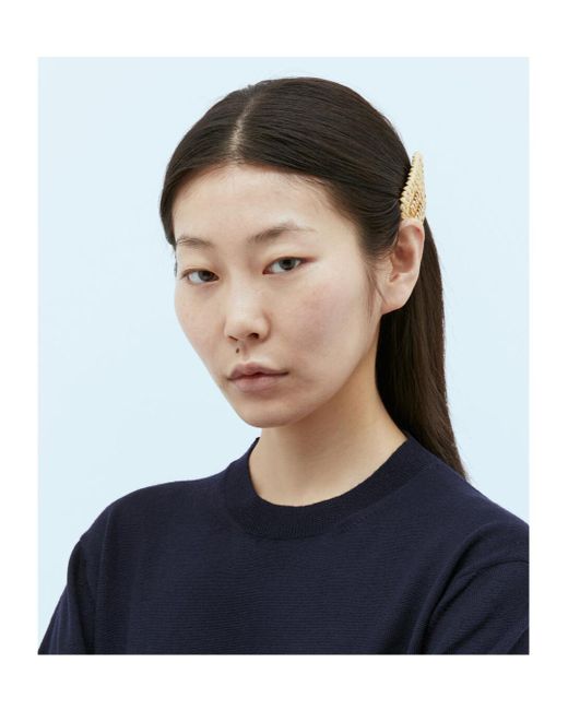 Miu Miu Metallic Woven Fabric Hair Clip