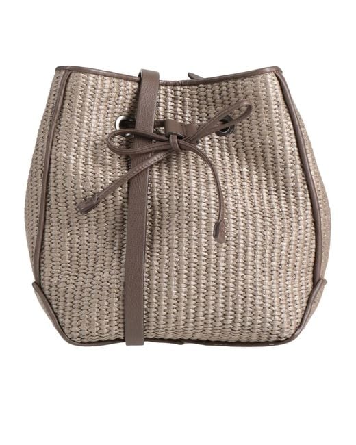 Brunello Cucinelli Green Twotone Mini Bucket Bag
