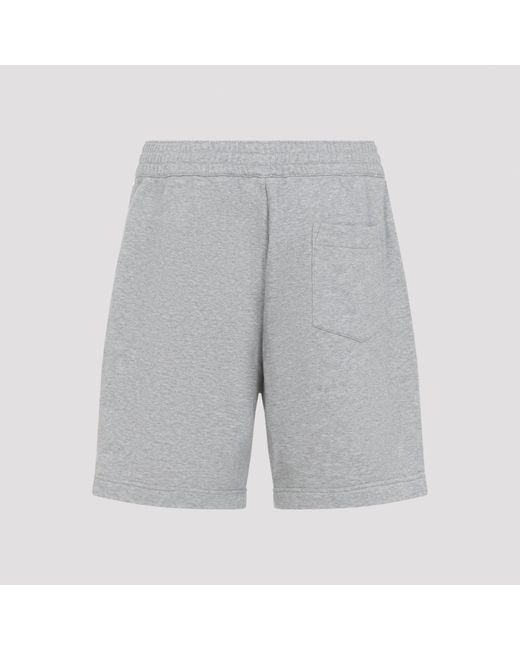 Givenchy Gray Paris Logo Patch Elastic Waist Shorts for men