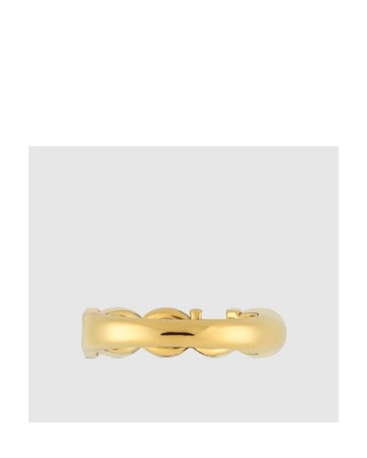 Gucci Metallic Logo Plaque Rings