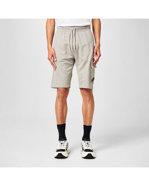 C P Company White Cotton Shorts for men