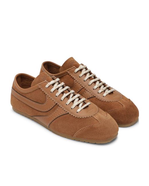 Dries Van Noten Brown Flat-Soled Sneakers