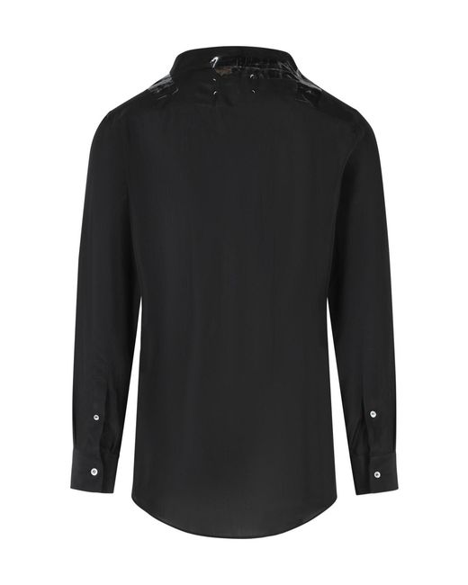 Maison Margiela Black Tape-Detail Long-Sleeve Shirt for men