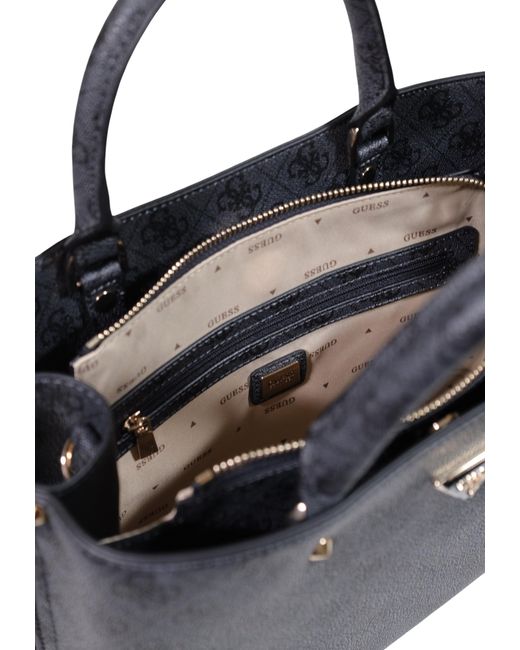 Guess Blue Monogram Top-Handles Tote Bag
