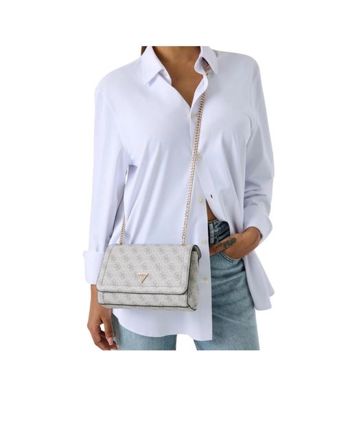 Guess Gray Noelle 4G Logo Crossbody