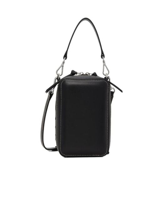 Ganni Black Logo-Embossed Camera Bag