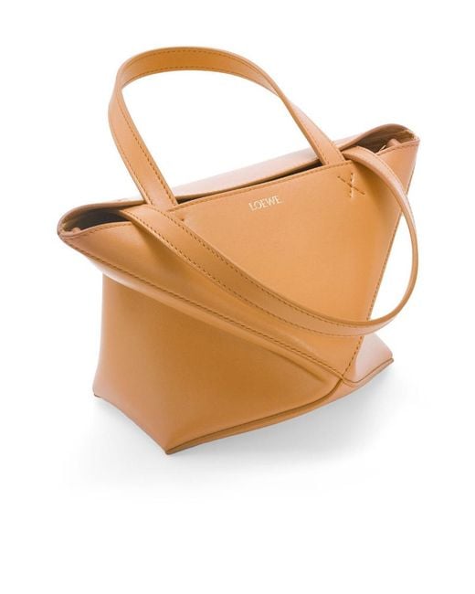 Loewe White Mini Puzzle Fold Tote Bag