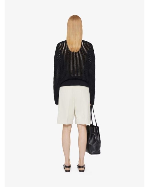 Givenchy Black 4G Crochet-Knit Oversized Jumper